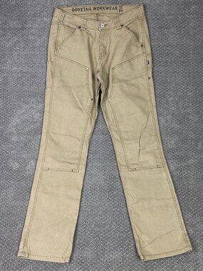 Dovetail Workwear Double Knee Pants Womens Size 10 34 Khaki Anna Taskpant Task